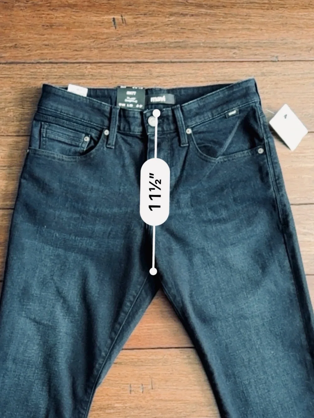 NWT Mavi Matt Relaxed Straight Leg Jeans Black Size 30x32